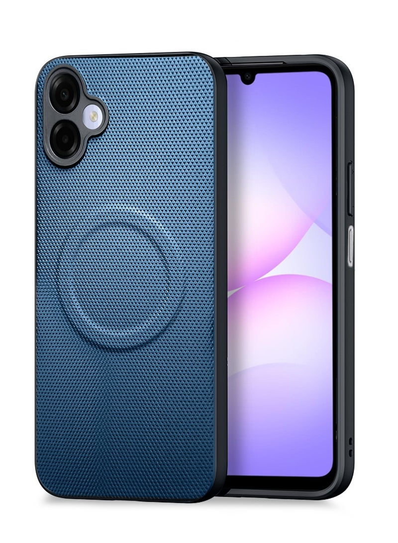 Wtech Samsung Galaxy A07 5G 2025 Premium Texture Case Magnetic Aramid Fabric Texture Designed Magsafe Case Cover (MCMPMN) - Navy Blue - Image 1