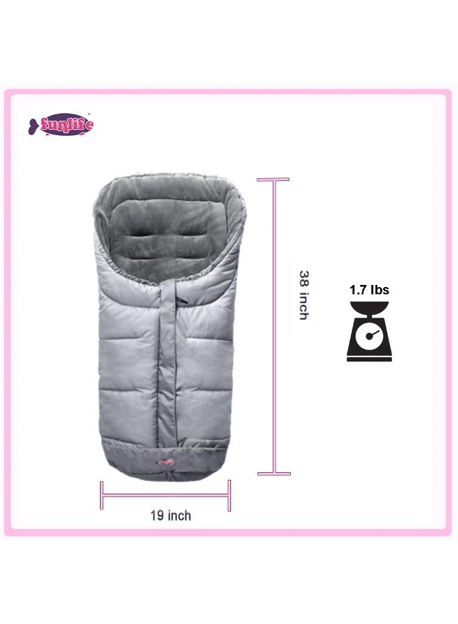 SUNDAY Anti-Kick Winter Blanket, Warm Cuddly Weather Resistant Baby Footmuff, Toddler Stroller Winter Cover Bunting Bag - Image 2