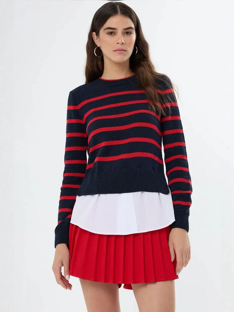 HICCUP Striped Knit Sweater