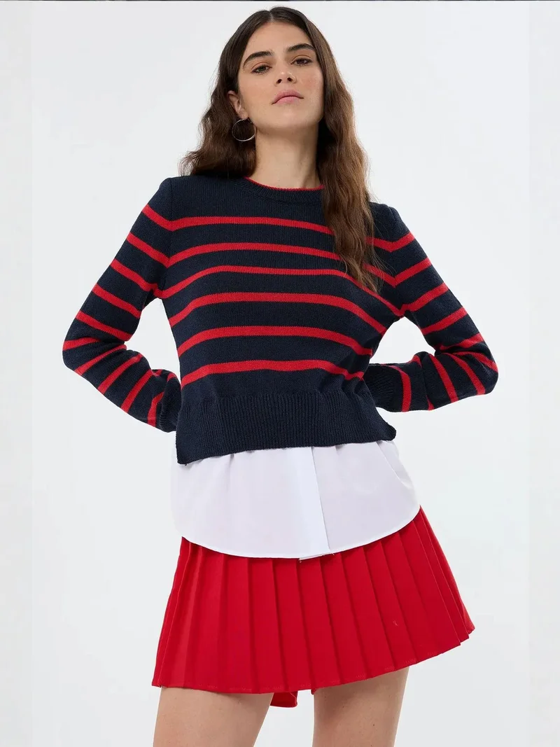 HICCUP Striped Knit Sweater