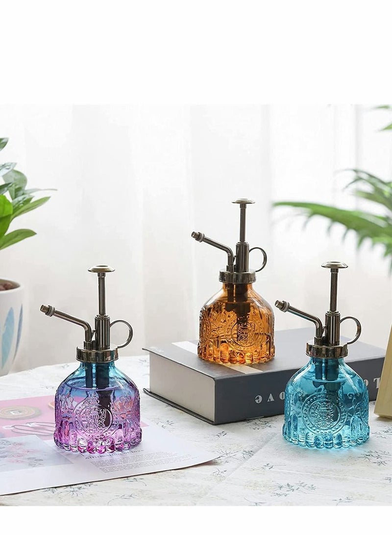 Y&D Gardening Glass Sprayer, Vintage Spray Bottle with Top Pump, Fine Mist Garden Flower Sprayer Small Decorative Spritzer Watering Can Gift for Indoor Outdoor House Plant (200 ML, Gradient Color) - Image 2