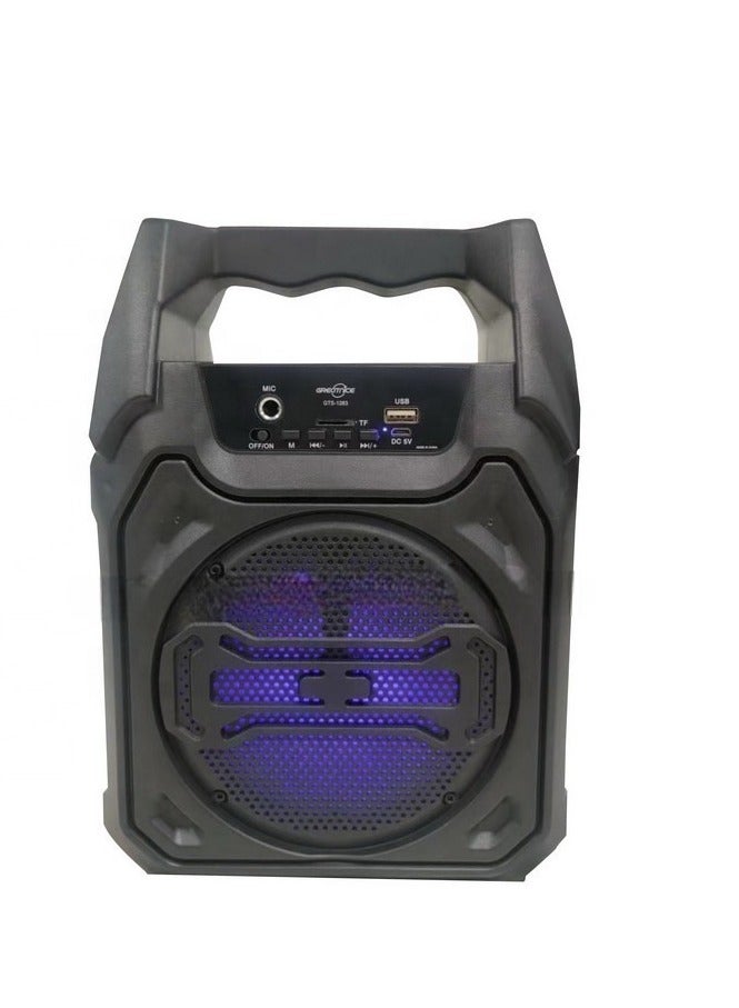 Wireless outdoor karaoke speakers with a wired microphone that delivers an immersive audio experience. - Image 2