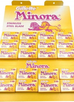 Blade Sampler Minora Yellow Double Edge Safety Razor Blades 100 blades 