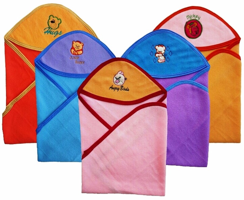 BRANDONN 3PC Striped Border A/C Baby Blanket Cum Wrapper (Multicolor) - Image 5