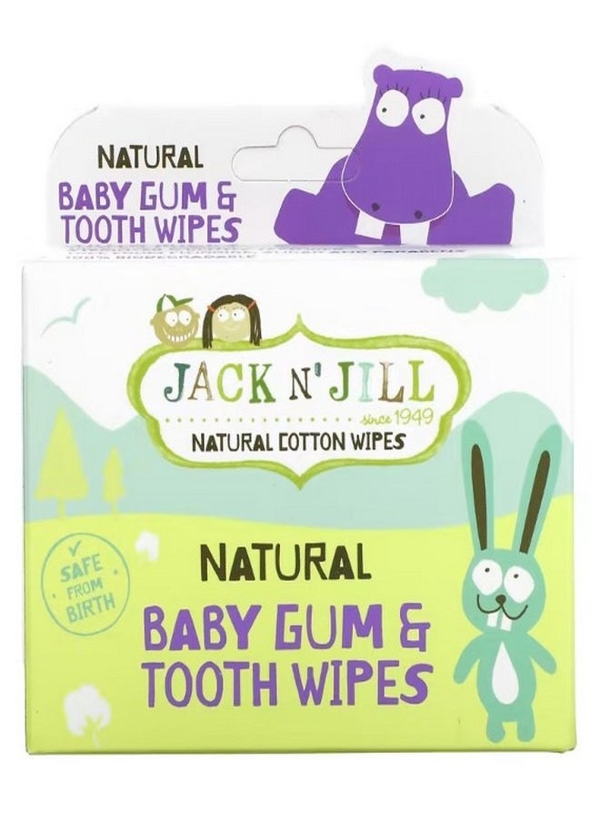 Jack N' Jill - Natural Baby Gum and Tooth Wipes 25 Individually Wrapped Wipes - Image 1