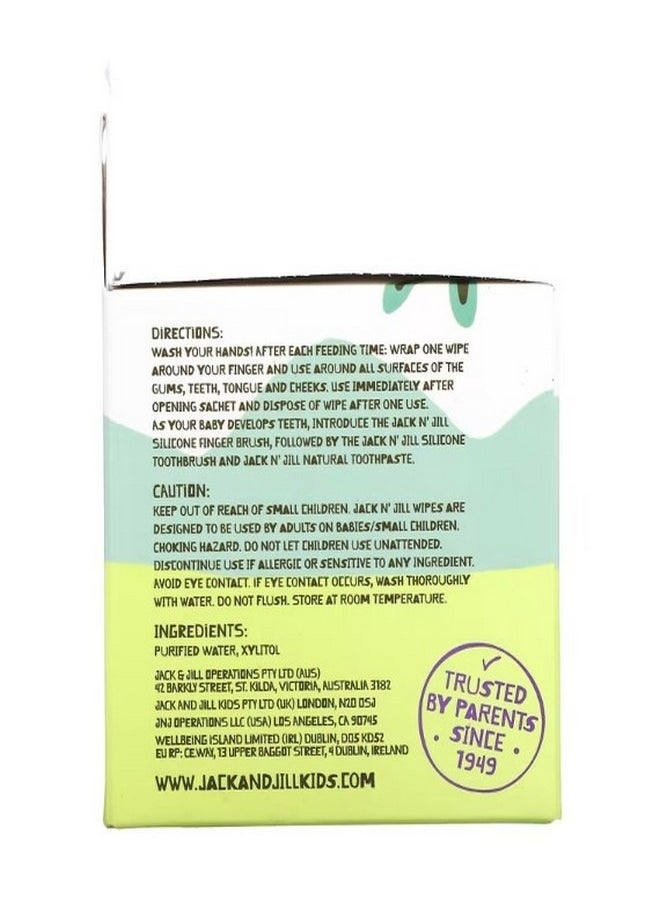 Jack N' Jill - Natural Baby Gum and Tooth Wipes 25 Individually Wrapped Wipes - Image 1
