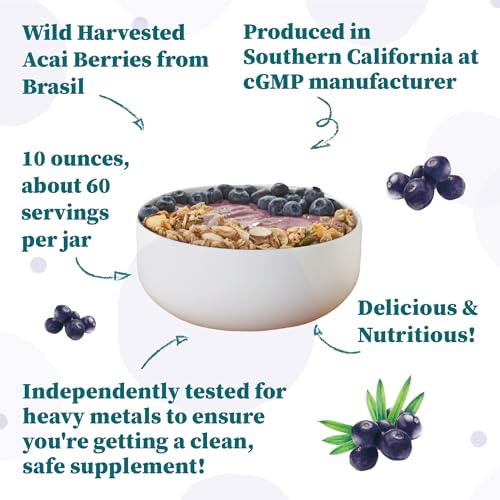 Nature Restore Wild Harvested Acai Berry Powder, 10 Ounces, Non GMO, Gluten Free, Brazilian Wild Grown - Image 5
