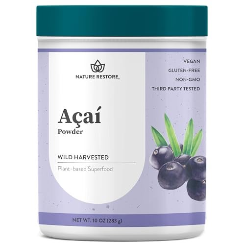 Nature Restore Wild Harvested Acai Berry Powder, 10 Ounces, Non GMO, Gluten Free, Brazilian Wild Grown - Image 4