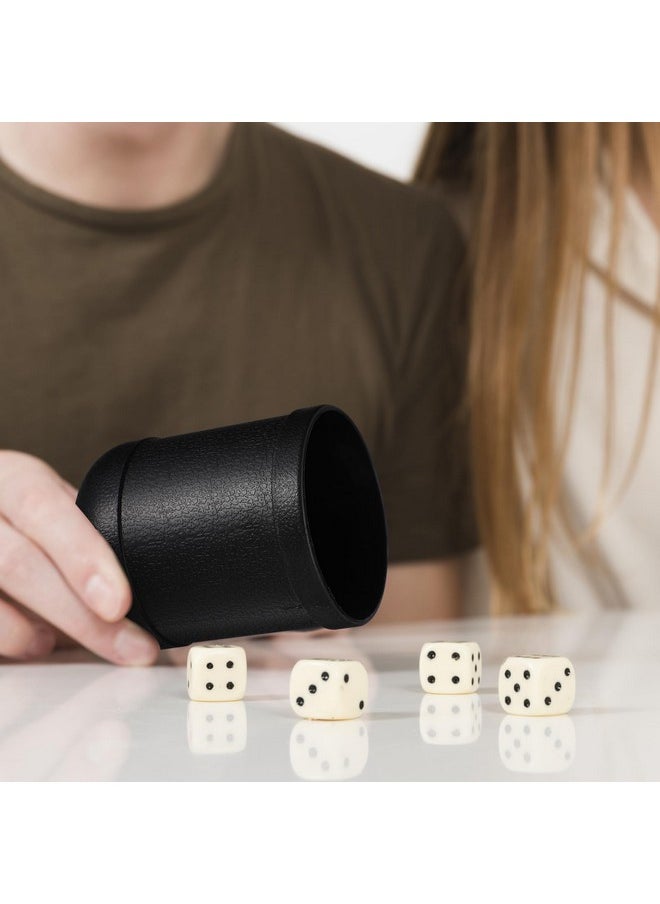 Toyvian Toyvian 10PCS Rolling Dice Cup Professional Black Dice Cup Cylindrical Dice Box Club Bar Entertainment Game for Party Decor  - Image 5