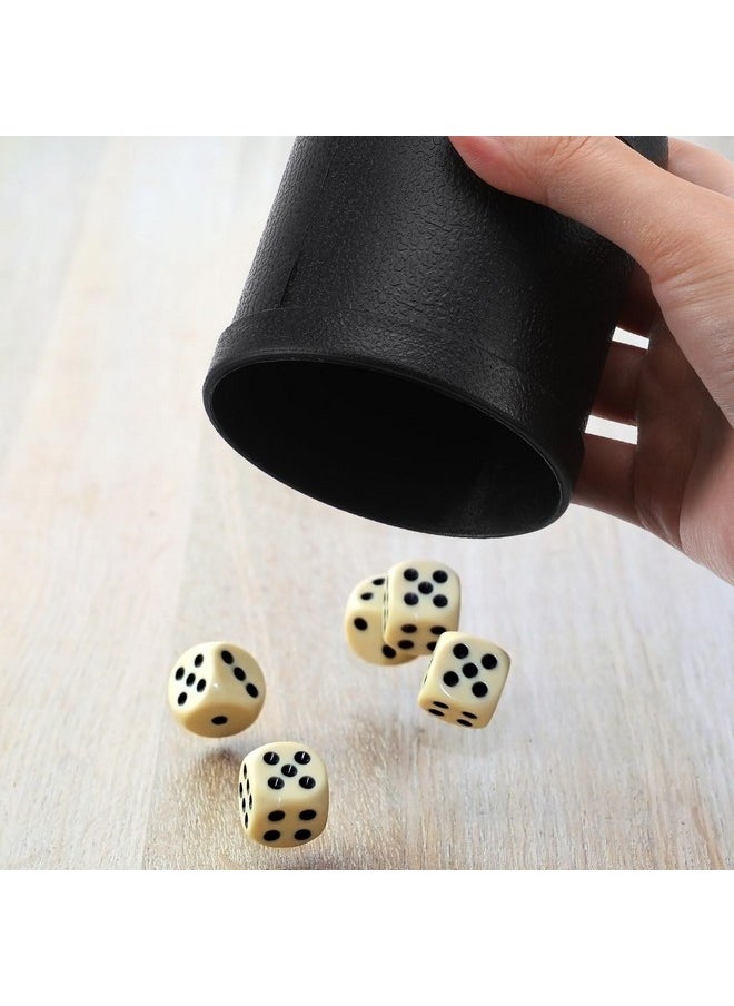 Toyvian Toyvian 10PCS Rolling Dice Cup Professional Black Dice Cup Cylindrical Dice Box Club Bar Entertainment Game for Party Decor  - Image 2