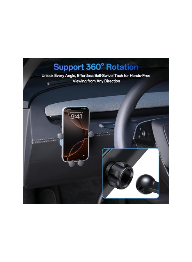 S-TOP Car Dashboard Hook Bracket Designed for Tesla, Interior Upgrade Modified Hook Mount for Tesla Model Y Model 3, Special Vehicle-Specific Storage Holder Accessories, Black - Image 2