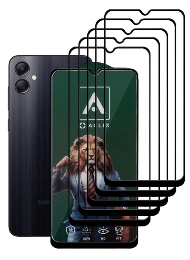 ACLIX 5 Pieces Antistatic ESD Dustproof Premium Quality High Definition Tempered Glass Screen Protector Designed For Samsung Galaxy A05 - Image 1