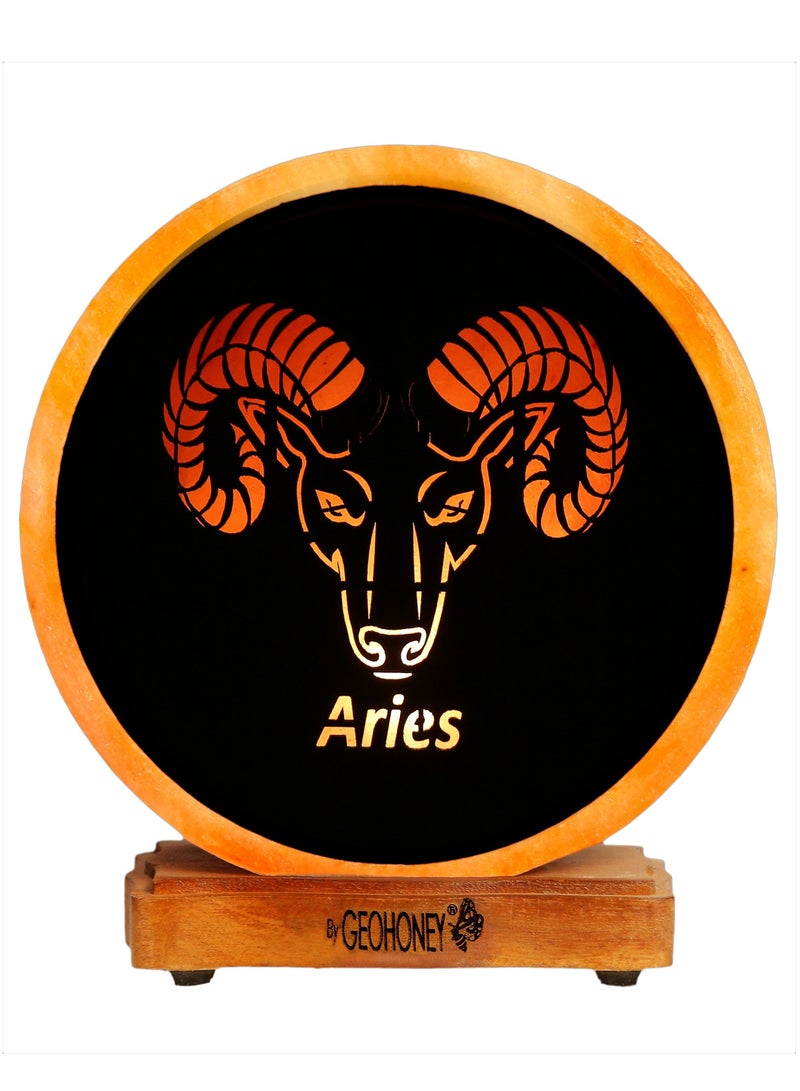 Geohoney - Himalayan Salt Lamp Zodiac Sign Aries - Image 1