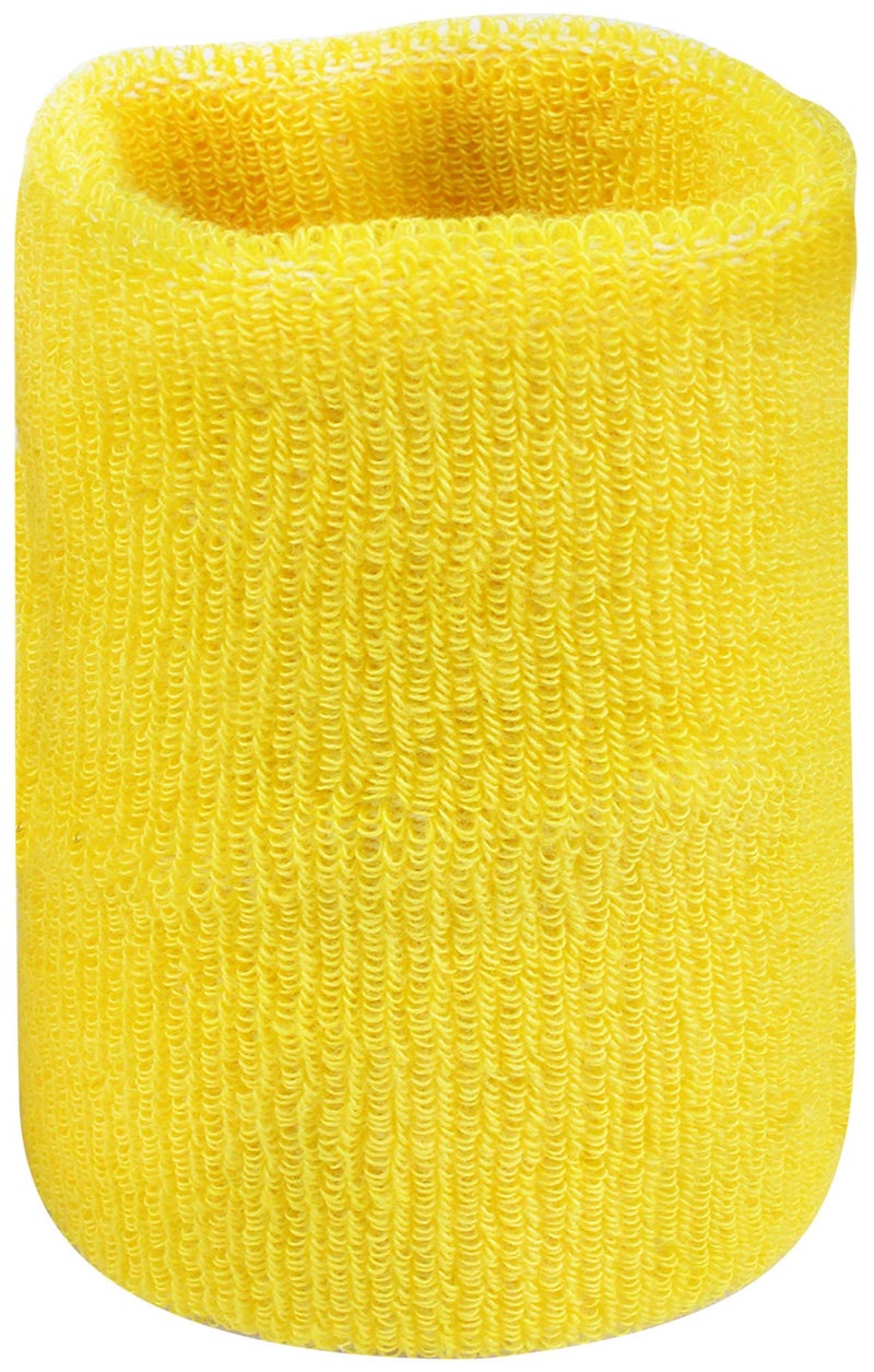 Neska Moda Unisex Yellow Cotton Wrist Band-MFN-WB36 - Image 1
