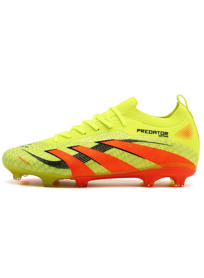 SKT Shiketro New Low Top Seamless Woven Football Boots with Long Spikes for Men and Women Turf Training Shoes - Image 4