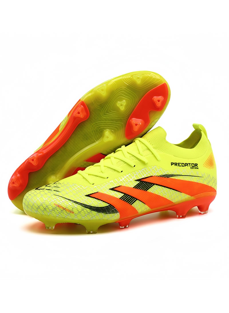 SKT Shiketro New Low Top Seamless Woven Football Boots with Long Spikes for Men and Women Turf Training Shoes - Image 1