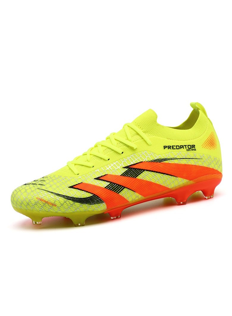 SKT Shiketro New Low Top Seamless Woven Football Boots with Long Spikes for Men and Women Turf Training Shoes - Image 2