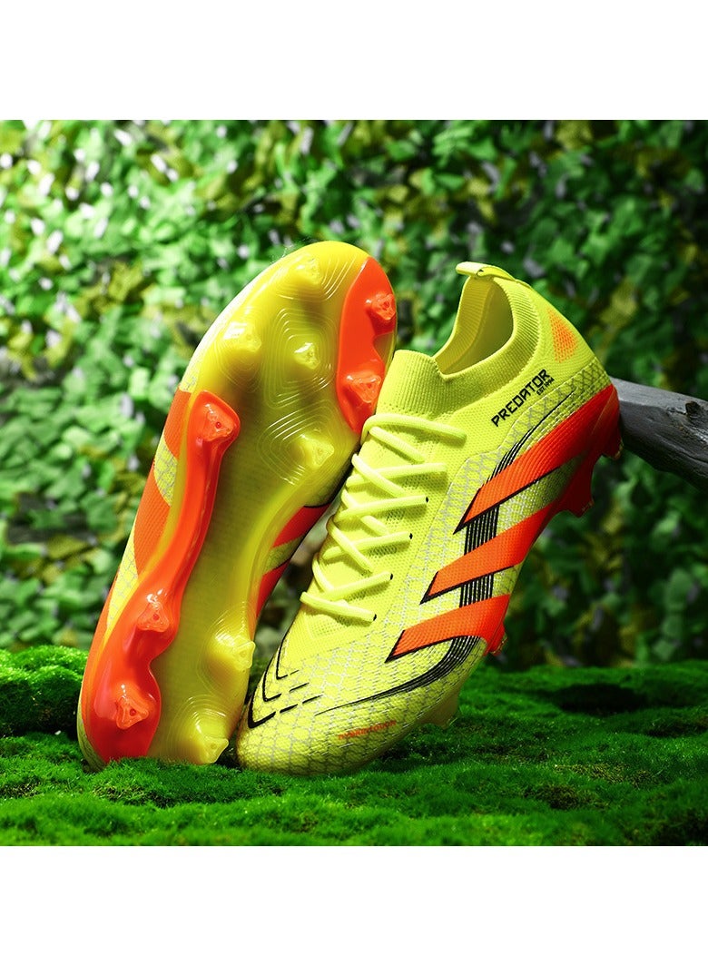 SKT Shiketro New Low Top Seamless Woven Football Boots with Long Spikes for Men and Women Turf Training Shoes - Image 5