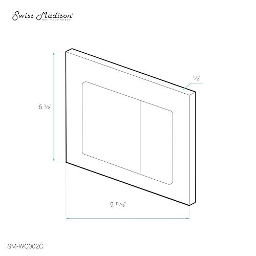 Swiss Madison Well Made Forever SM-WC002C Wall Mount Dual Flush Actuator plate with Square Push Buttons in Matte Chrome - Image 5