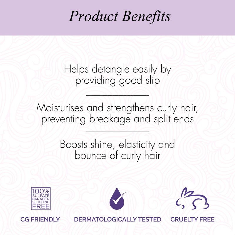 Curl Up Curl Hydrating Conditioner For Wavy & Curly Hair Sulphate Paraben & Silicone Free - 200 ml - Image 3