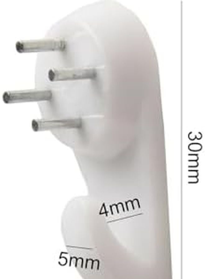 خطافات حائط ثقيلة 50 قطعة باللون الأبيض للجدران الصلبة - للإطارات والمرايا والمفاتيح والحقائب - Image 5