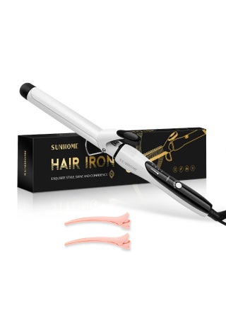 Hair Curling Iron Extensive Wide Reach 28mm Curling Tong Barrel Ultra-Fast Heat With Led White/Black - view 2