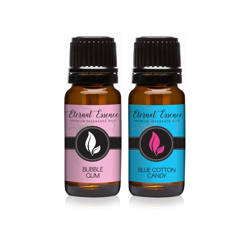 Eternal Essence Oils 2 Pack 10ml Premium Fragrance Oil - Blue Cotton Candy & Bubble Gum - for Candle, Soap Making, Aromatherapy, Diffusers, Home Care, & Humidifiers - Image 1