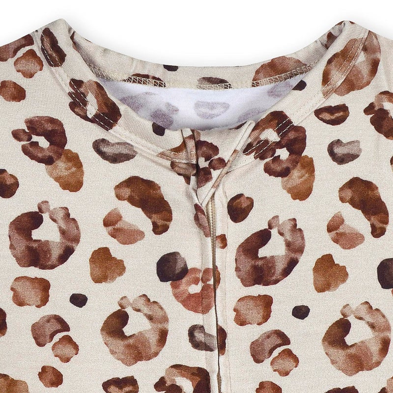 Gerber Unisex Baby Buttery Soft Short Sleeve Romper With Viscose Made From Eucalyptus  Leopard  12 Months - Image 3