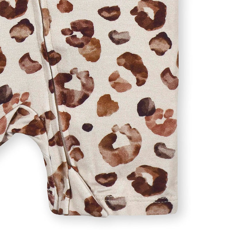 Gerber Unisex Baby Buttery Soft Short Sleeve Romper With Viscose Made From Eucalyptus  Leopard  12 Months - Image 4