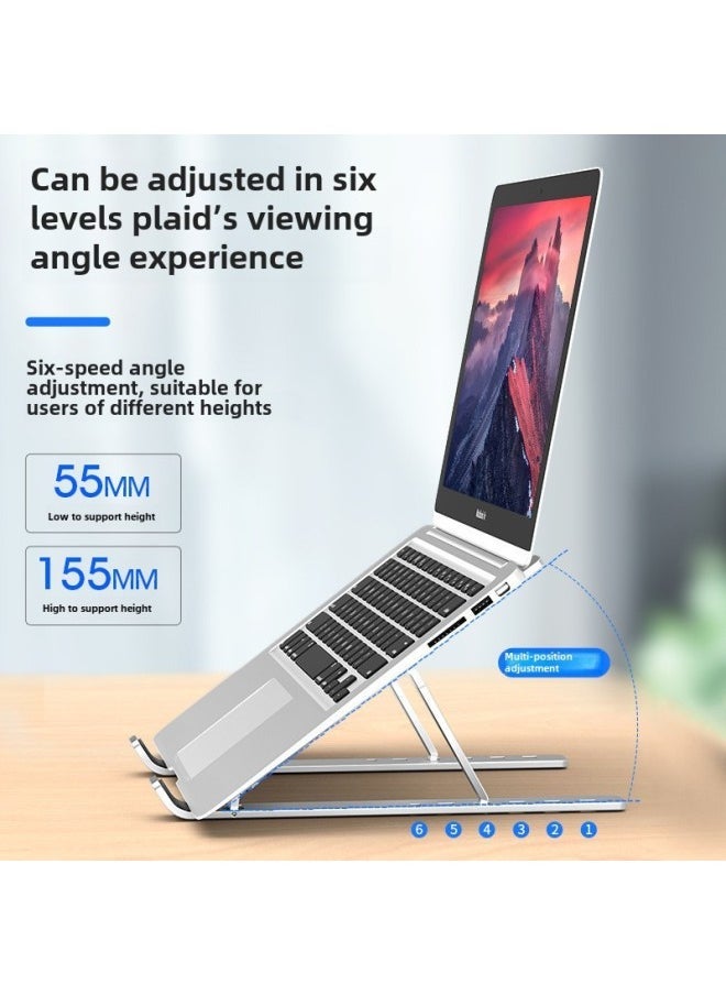 N3 Aluminum Alloy Laptop Desktop Bracket Lifting Folding Portable Cooling Base Elevated Holder-Color:18 Inch Aluminum Alloy  With Storage Bag - Image 4