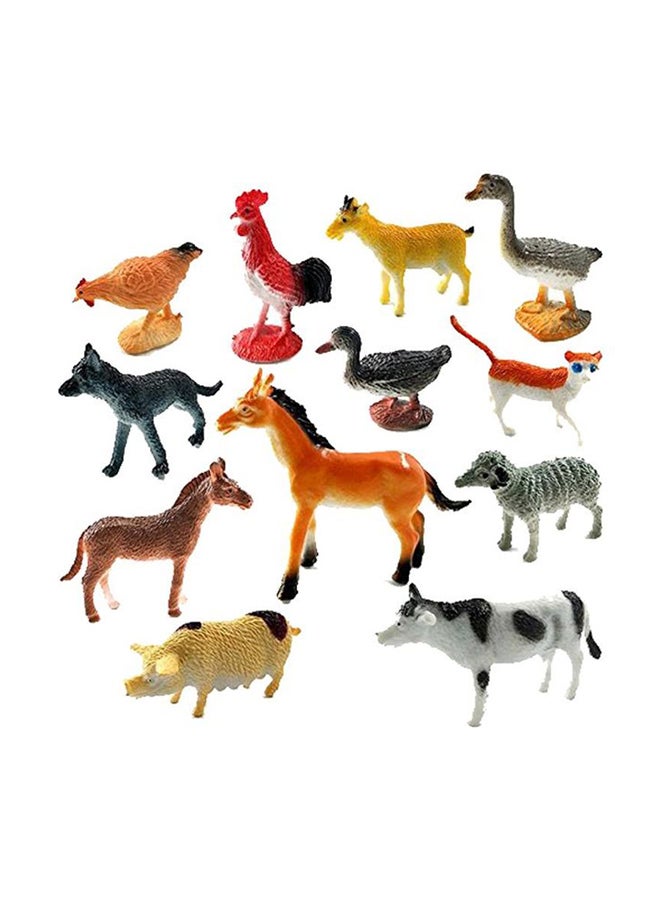 12-Piece Farm Animal Toy Set - Image 1