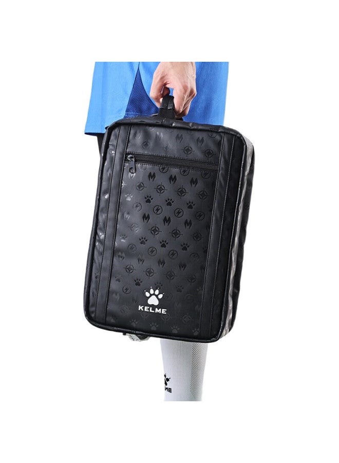 KELME حقيبة تدريب كرة القدم للطلاب بسعة كبيرة متعددة الطبقات لحفظ الأحذية الرياضية، سوداء، مقاس واحد - Image 3