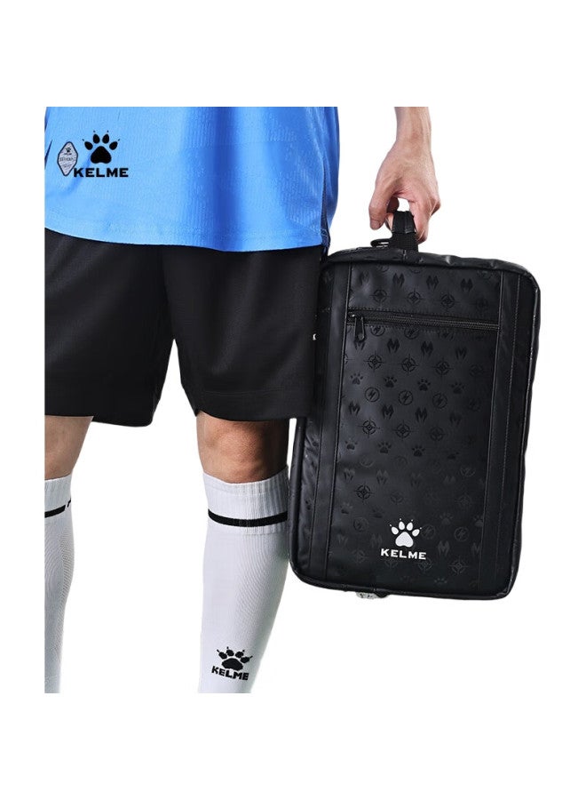 KELME حقيبة تدريب كرة القدم للطلاب بسعة كبيرة متعددة الطبقات لحفظ الأحذية الرياضية، سوداء، مقاس واحد - Image 2