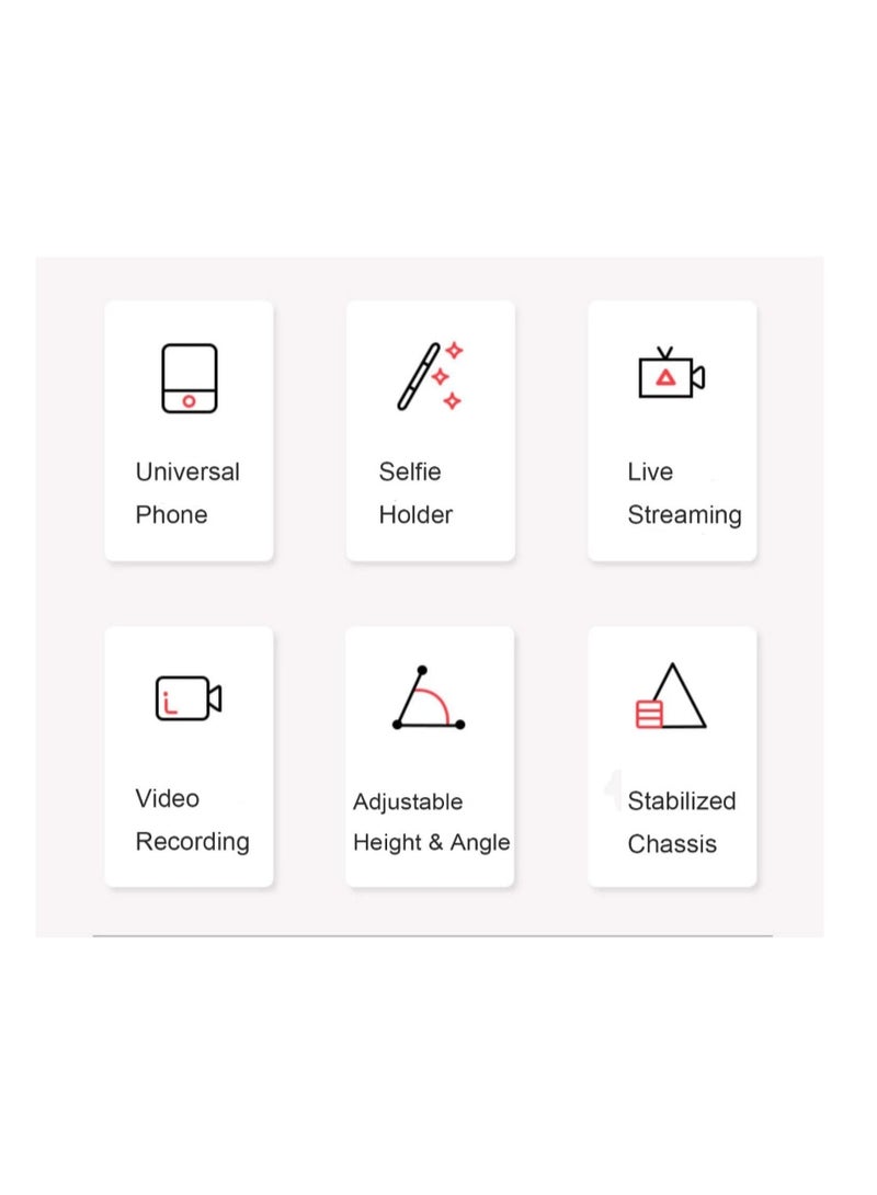حامل ميكروفون صوتي للهاتف المحمول أسود - حامل موبايل - هولدر تليفون - حامل تليفون للفيديو والتقاط الصور - حامل موبايل دوار 360 درجة -  حامل موبايل للبث المباشر، فيديو يوتيوب/التصوير الفوتوغرافي، حامل موبايل بارتفاع وزاوية قابلين للتعديل، حامل موبايل بذراع مرن بتصميم عنق الاوزة، حامل جوال عالمي للمكتب والمطبخ - Image 4