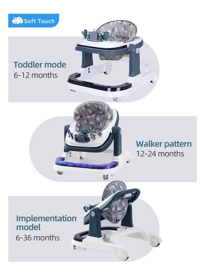 Baby Walker 7-Gear Height Adjustable Toddler Walker with Wheels Foldable Infant Toddler Walker with Foot Pads Activity Center for Boys and Girls 6-24 Months - pzsku/Z560AD6F54B3482D7BB23Z/45/_/1733974831/ebb6d418-79d3-499d-a1f8-3b44f5c3e925