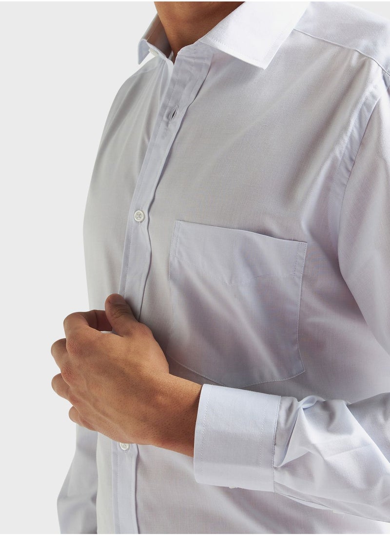 FAV Solid Shirt With Pocket  - Image 3