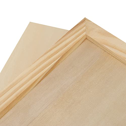 MANCHAP 12 Pack 9 x 12 Inch Wood Canvas Panels, Unfinished Cradled Painting Panel Boards, Artist Canvas for Painting, Encaustic Art, Wood Burning, Pouring, Crafts - Image 3