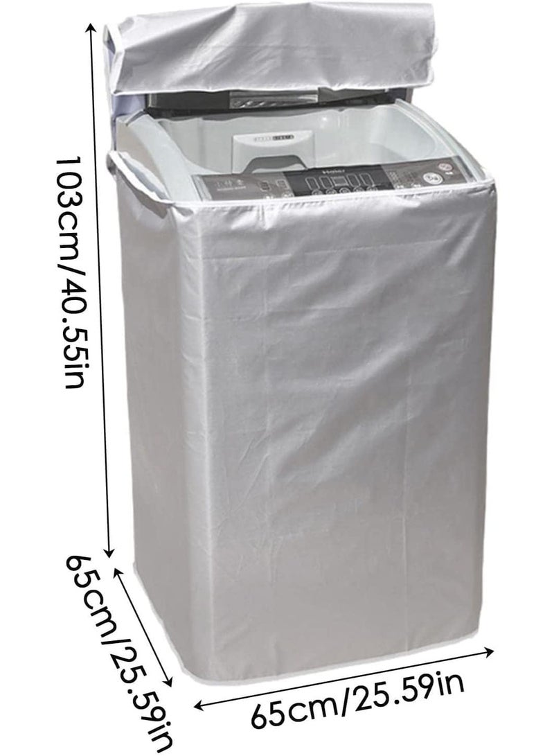 Arabest Washer and Dryer Covers, Top Load Washing Machine Cover Laundry Dryer Protect Cover, Dustproof Waterproof Design for Easy Use Fit for Most Front-loading Machine - Image 4