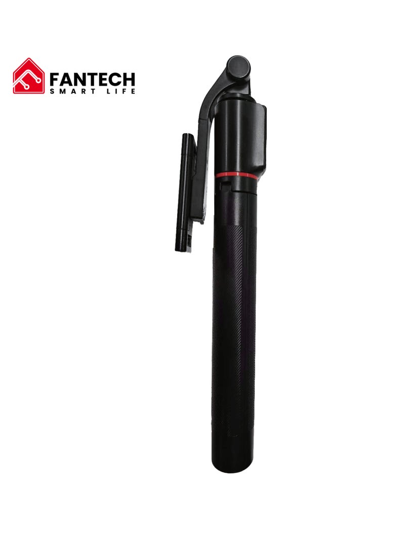 FANTECH Selfie stick tripod, retractable, 360 rotation, wireless remote control, detachable phone holder, lightweight and portable, compatible with iPhone, Samsung, Android, perfect for travel and video blogging - Image 2