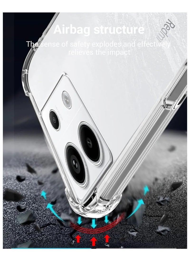 Generic Xiaomi Redmi Note 13 5G Clear Case Cover Soft TPU Case Lightweight Shock Protective Cover with Camera Protection Designed for Xiaomi Redmi Note 13 5G  - Image 2