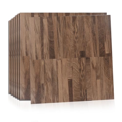 Midcard 10 Piece Adhesive PVC Backsplash Tile, Natural Oak - Image 1