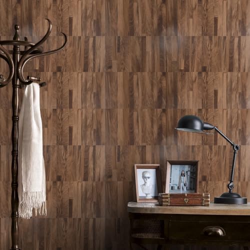 Midcard 10 Piece Adhesive PVC Backsplash Tile, Natural Oak - Image 5