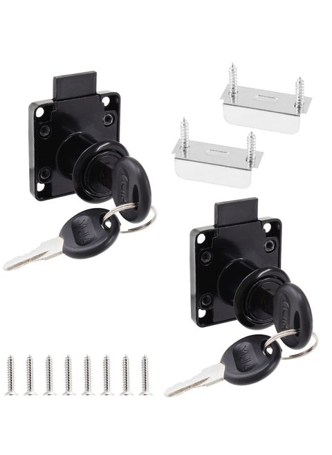 2 Pack File Cabinet Locks 7 8 Inch / 22mm Cylinder Length Desktop Lock Mailbox Locks Desk Drawer Lock Keyed Different Rust-Resistant and Easy to Install