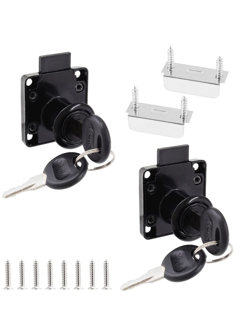 SYOSI 2 Pack File Cabinet Locks 7 8 Inch / 22mm Cylinder Length Desktop Lock Mailbox Locks Desk Drawer Lock Keyed Different Rust-Resistant and Easy to Install  - Image 1