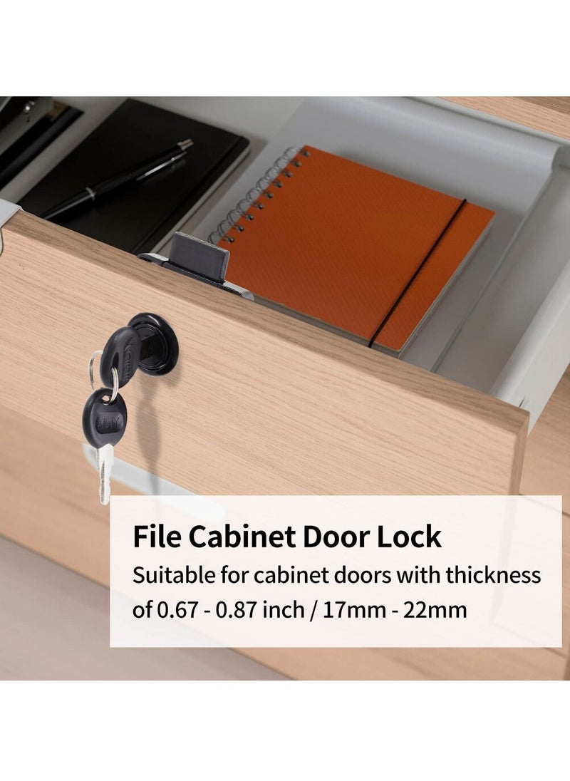 SYOSI 2 Pack File Cabinet Locks 7 8 Inch / 22mm Cylinder Length Desktop Lock Mailbox Locks Desk Drawer Lock Keyed Different Rust-Resistant and Easy to Install  - Image 4