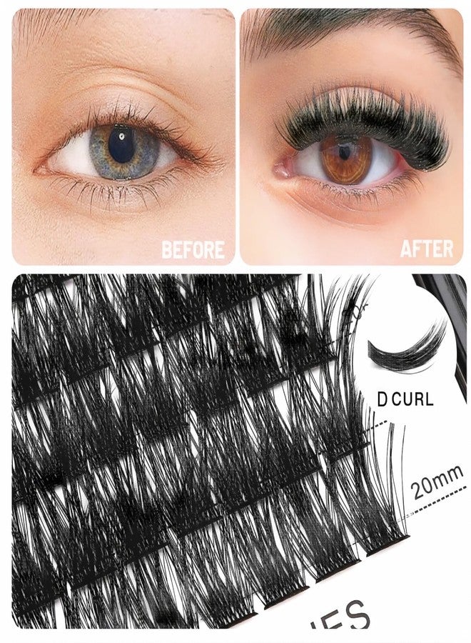 Vayator →VAYATOR Wide Cluster D Curl Professional Makeup Individual Cluster Eyelashes Grafting Fake False Eyelashes Eyelash Extension Individual Eyelash (16mm) - Image 2