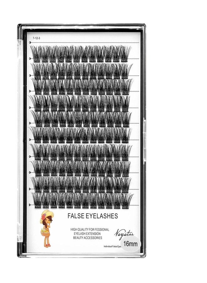 Vayator →VAYATOR Wide Cluster D Curl Professional Makeup Individual Cluster Eyelashes Grafting Fake False Eyelashes Eyelash Extension Individual Eyelash (16mm) - Image 1