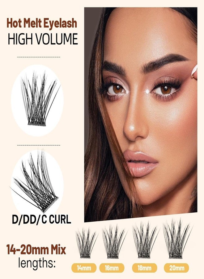 Vayator →VAYATOR Wide Cluster D Curl Professional Makeup Individual Cluster Eyelashes Grafting Fake False Eyelashes Eyelash Extension Individual Eyelash (16mm) - Image 3