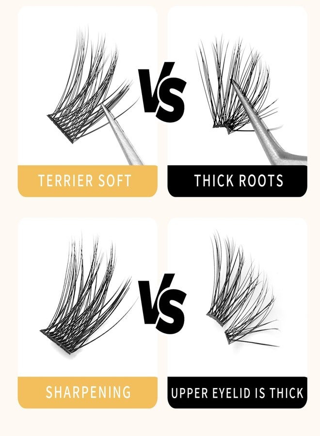 Vayator →VAYATOR Wide Cluster D Curl Professional Makeup Individual Cluster Eyelashes Grafting Fake False Eyelashes Eyelash Extension Individual Eyelash (16mm) - Image 5