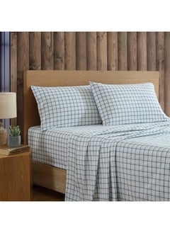 Eddie Bauer Eddie Bauer - King Sheet Set, Premium Cotton Percale Bedding Set, Plaid Home Decor, Oeko-Tex Certified (Classic Tattersall Plaid Green, King)  - Image 2